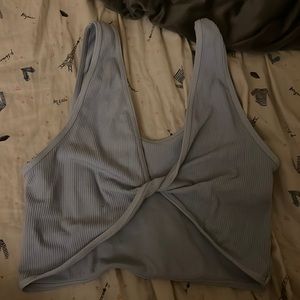 Blue twist  crop top